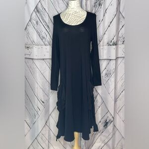 Matti Mamane Avant-garde asymmetric dress with pockets black S